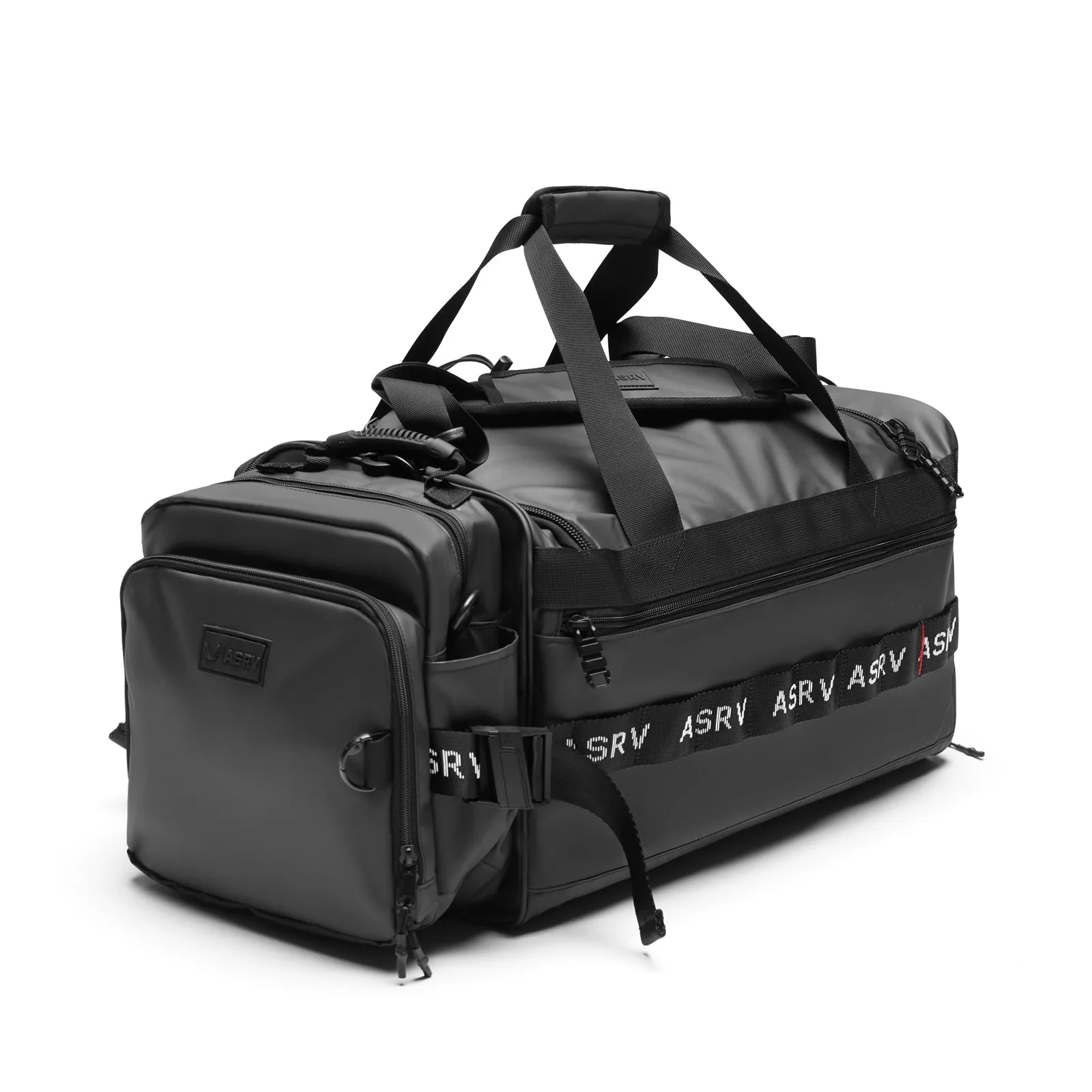 0579. Waterproof 2-in-1 Travel Duffle - Black