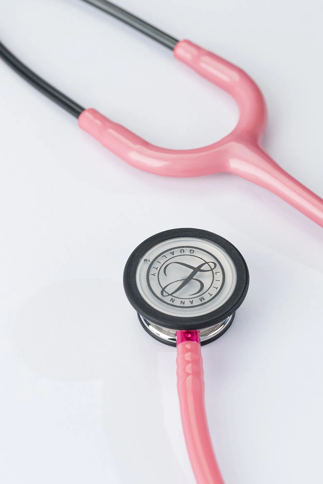 3M™ Littmann®  Classic III™ Monitoring Stethoscope, Mirror Chestpiece, Pearl Pink Tube, Pink Stem and Smoke Headset, 27 inch, 5962