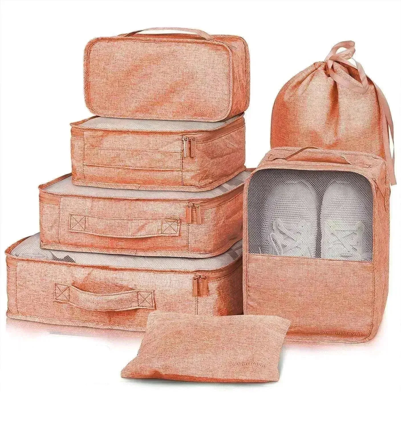 7pc Packing Cubes Luggage Storage Organiser Travel Bags