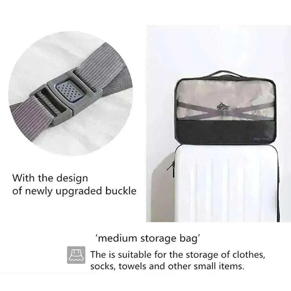 7pc Packing Cubes Luggage Storage Organiser Travel Bags