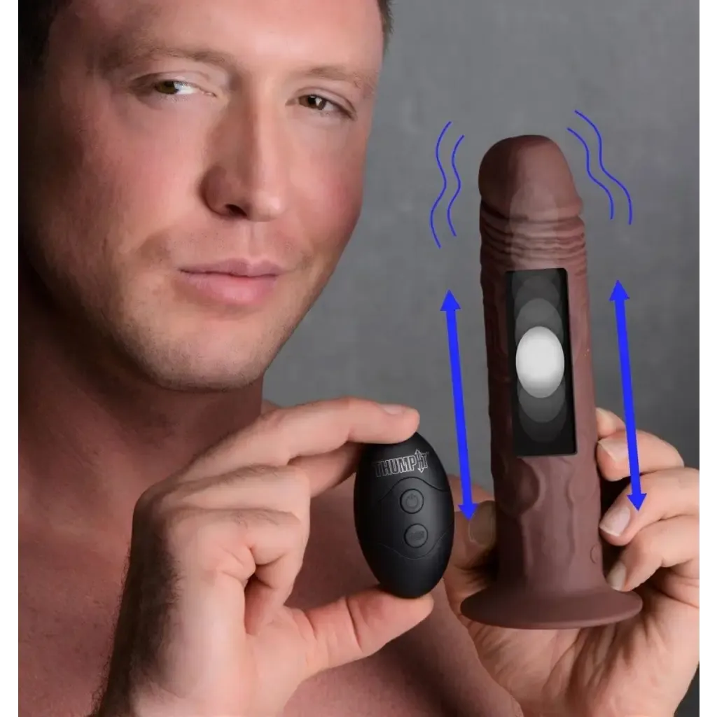 7x Remote Control Vibrating And Thumping Dildo