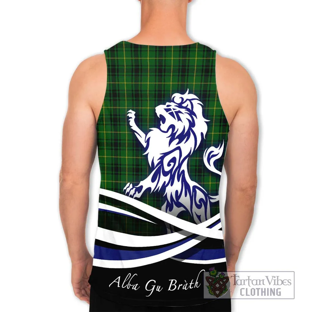 Arthur Tartan Men's Tank Top with Alba Gu Brath Regal Lion Emblem