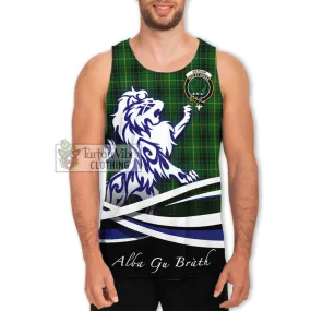 Arthur Tartan Men's Tank Top with Alba Gu Brath Regal Lion Emblem