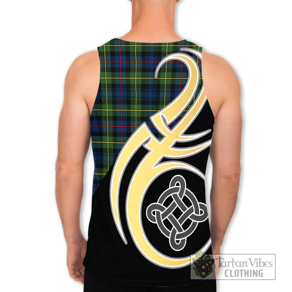 Bailey Modern Tartan Men's Tank Top with Family Crest and Celtic Symbol Style