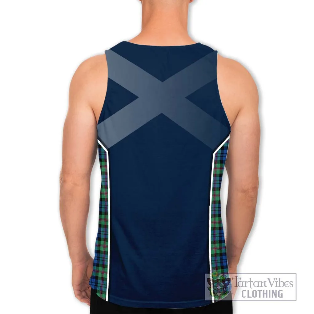 Baird Ancient Tartan Men's Tank Top with Family Crest and Lion Rampant Vibes Sport Style