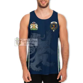 Baird Ancient Tartan Men's Tank Top with Family Crest and Lion Rampant Vibes Sport Style