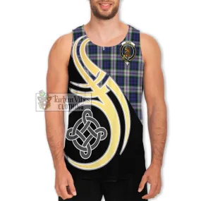 Baird Dress Tartan Men's Tank Top with Family Crest and Celtic Symbol Style