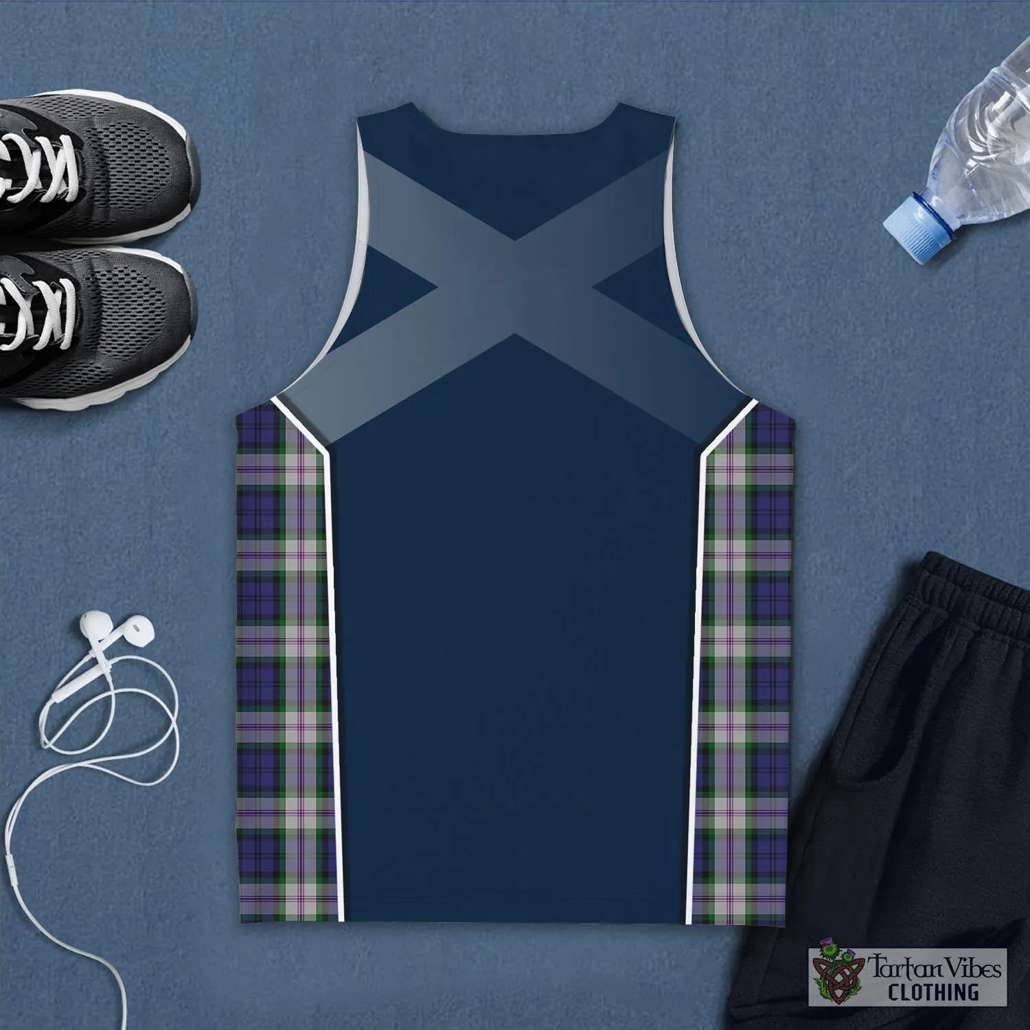 Baird Dress Tartan Men's Tanks Top with Family Crest and Scottish Thistle Vibes Sport Style