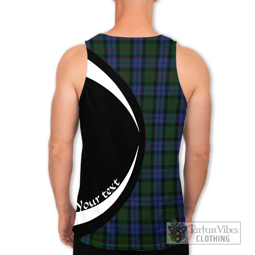 Baird Tartan Men's Tank Top with Family Crest Circle Style