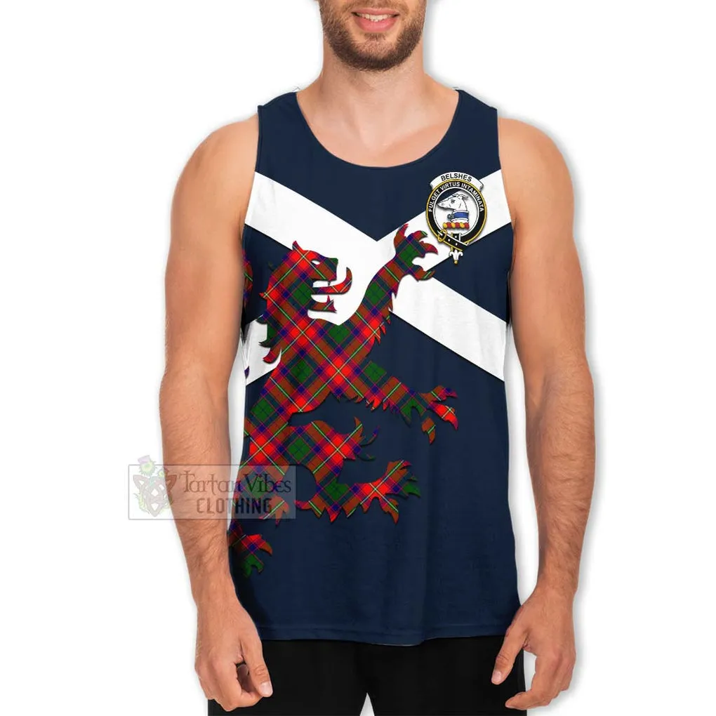 Belshes (Belsches) Tartan Lion Rampant Men's Tank Top  Proudly Display Your Heritage with Alba Gu Brath and Clan Name