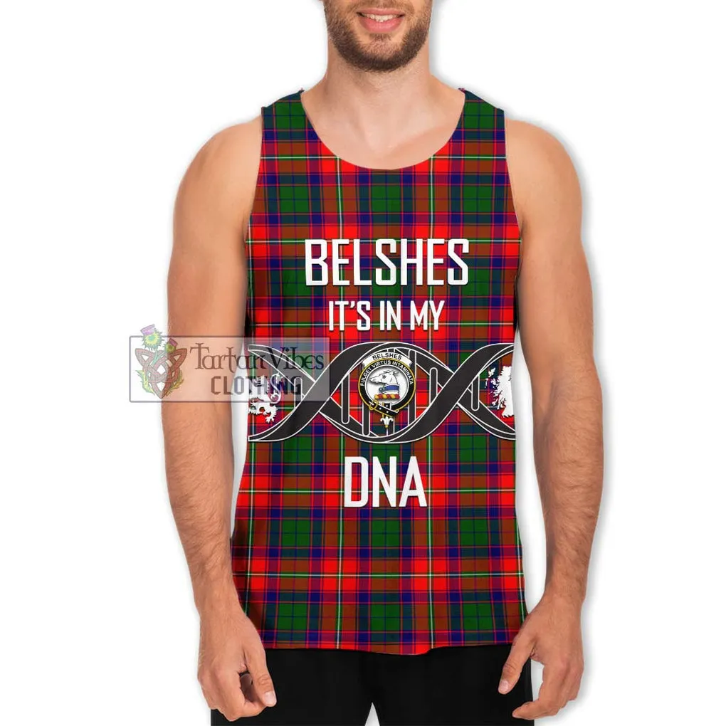 Belshes Tartan Men's Tank Top with Family Crest DNA In Me Style