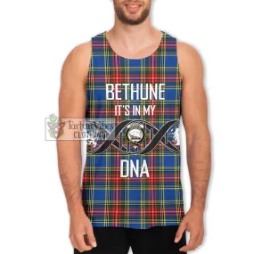 Bethune Tartan Men's Tank Top with Family Crest DNA In Me Style