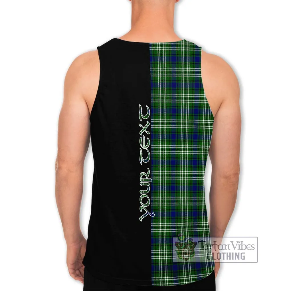 Blackadder Tartan Men's Tank Top with Family Crest and Half Of Me Style