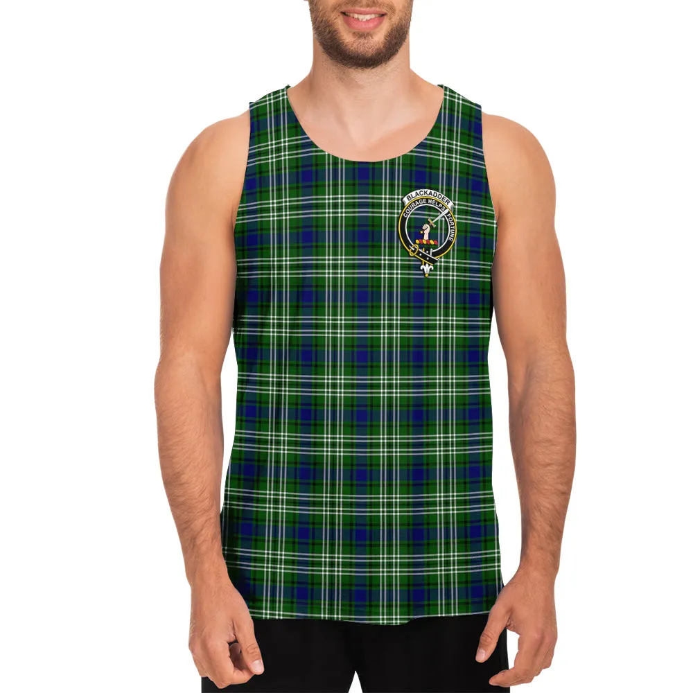 Blackadder Tartan Mens Tank Top with Family Crest