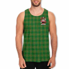 Blacke Irish Clan Tartan Men's Tank Top with Coat of Arms