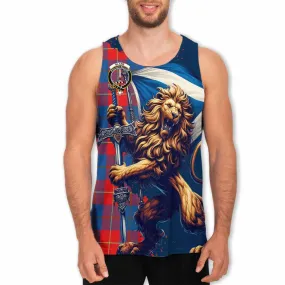 Blane Tartan Family Crest Men's Tank Top with Scottish Majestic Lion