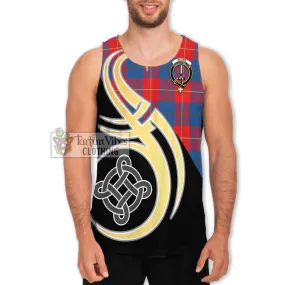 Blane Tartan Men's Tank Top with Family Crest and Celtic Symbol Style