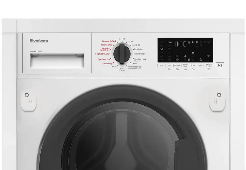 Blomberg LRI1854110 8kg/5kg 1400 Spin RecycledTub Integrated Washer Dryer, White