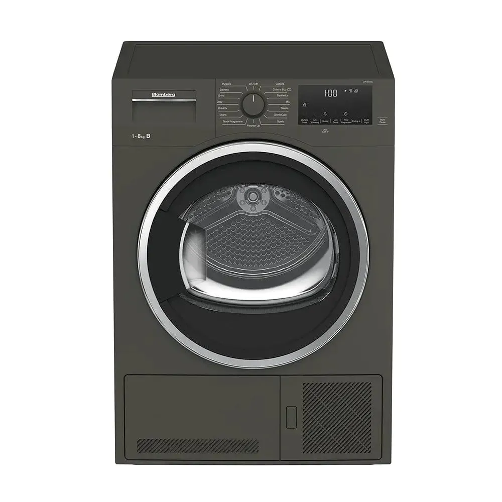 Blomberg LTK38030G 8kg Condenser Tumble Dryer  Graphite