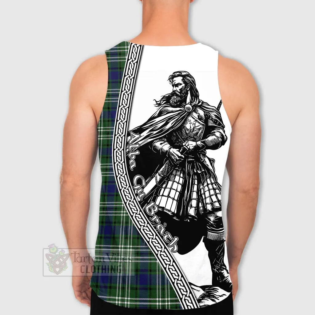 Blyth Tartan Clan Crest Men's Tank Top with Highlander Warrior Celtic Style