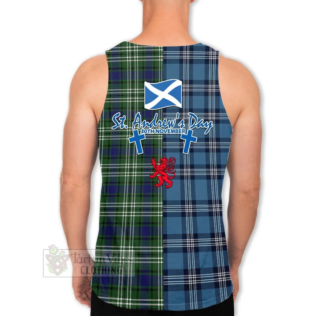 Blyth Tartan Men's Tank Top Happy St. Andrew's Day Half Tartan Style