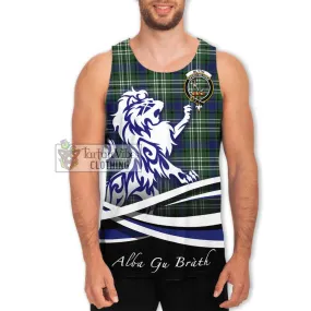 Blyth Tartan Men's Tank Top with Alba Gu Brath Regal Lion Emblem