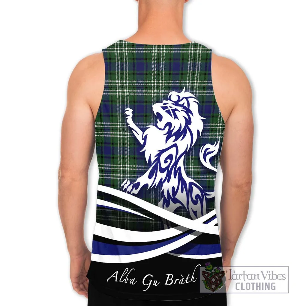 Blyth Tartan Men's Tank Top with Alba Gu Brath Regal Lion Emblem