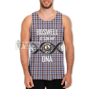 Boswell Tartan Men's Tank Top with Family Crest DNA In Me Style