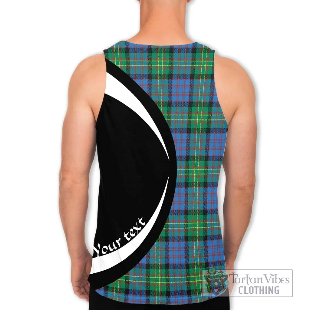 Bowie Ancient Tartan Men's Tank Top with Family Crest Circle Style