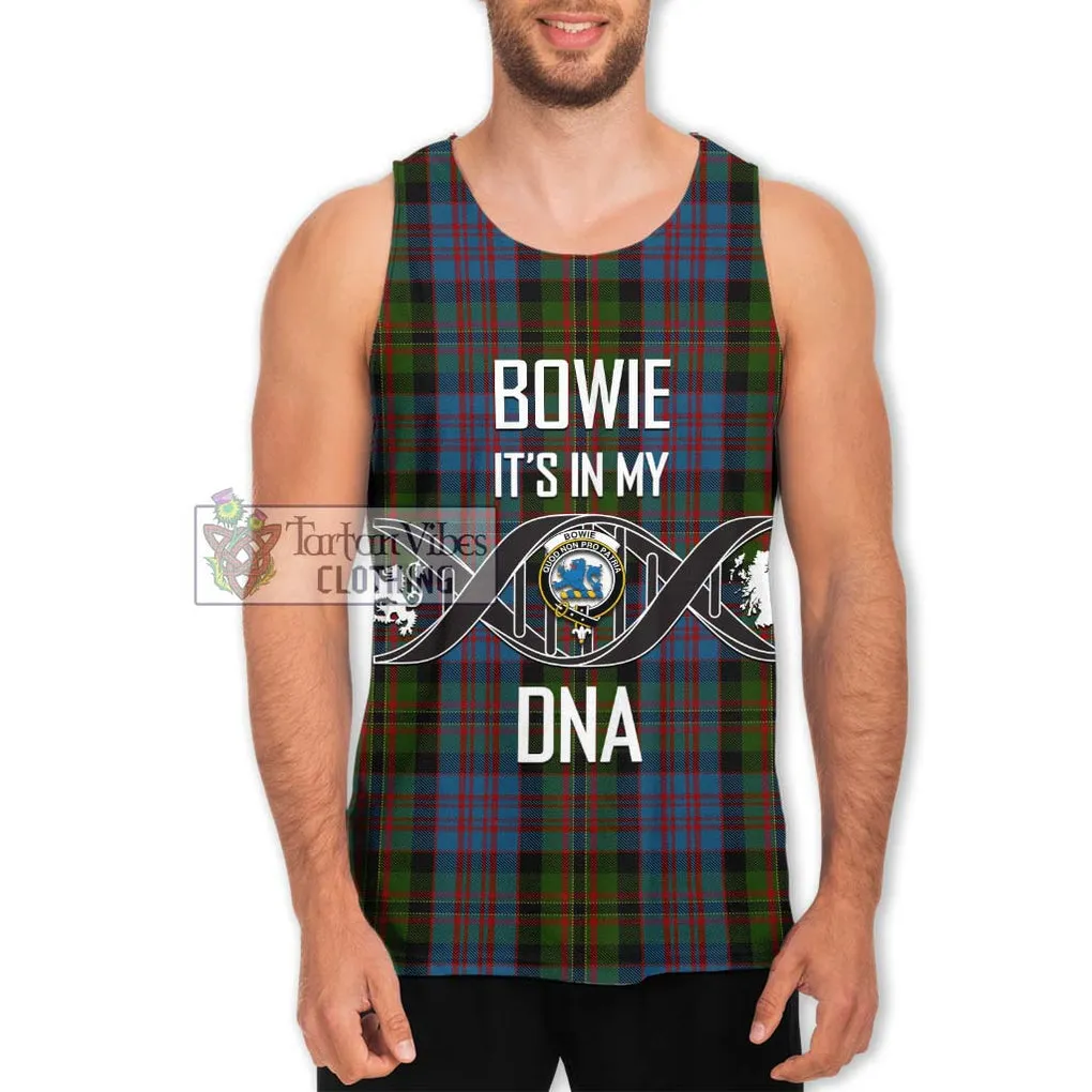 Bowie Tartan Men's Tank Top with Family Crest DNA In Me Style