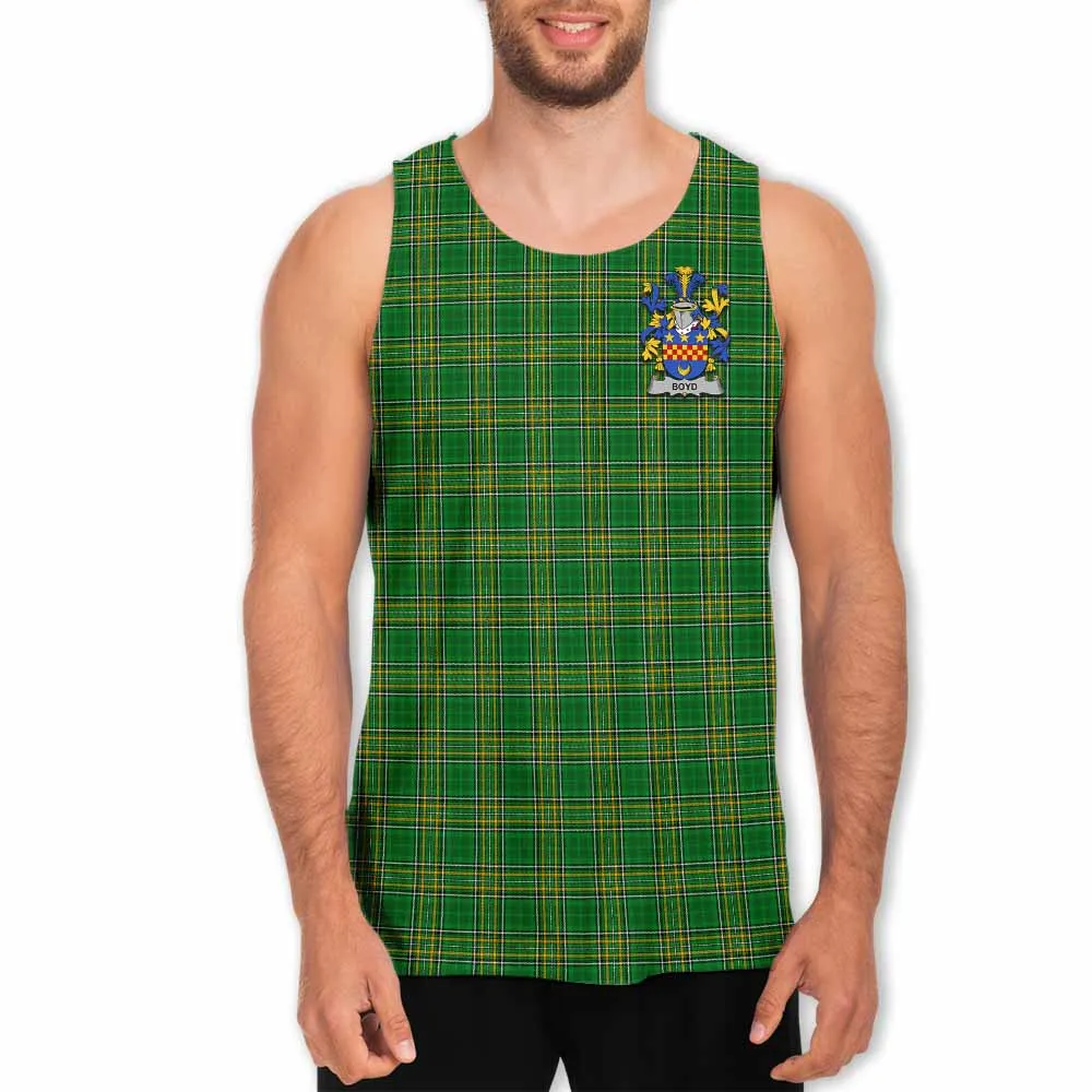 Boyd of Danson Irish Clan Tartan Men's Tank Top with Coat of Arms