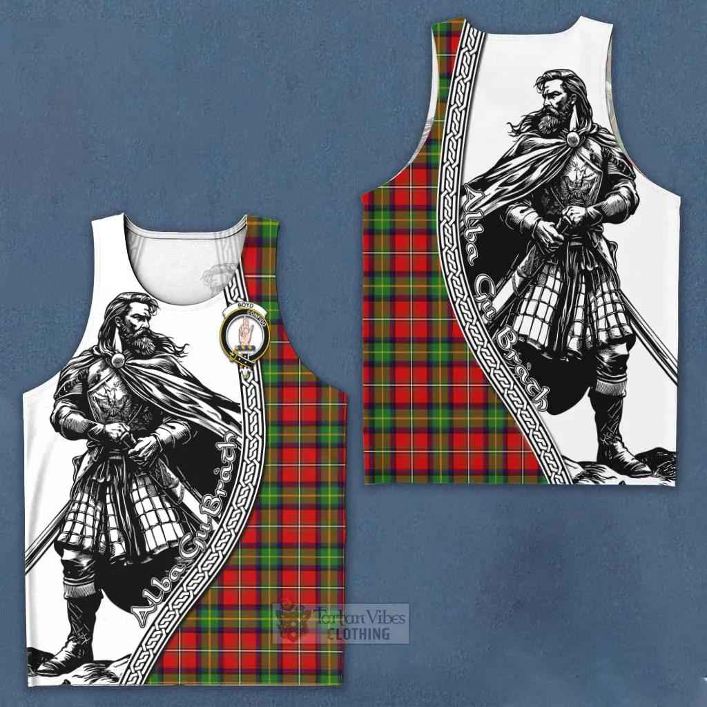 Boyd Tartan Clan Crest Men's Tank Top with Highlander Warrior Celtic Style