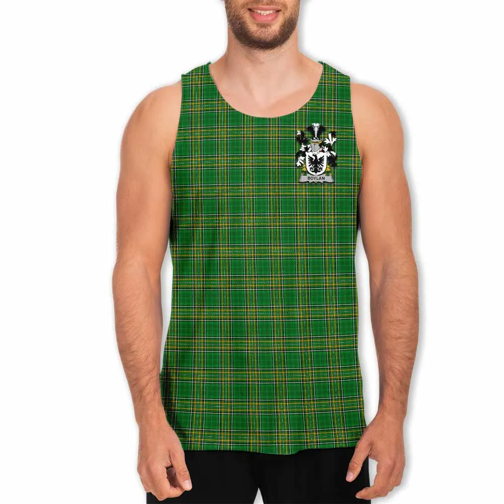 Boylan Irish Clan Tartan Men's Tank Top with Coat of Arms