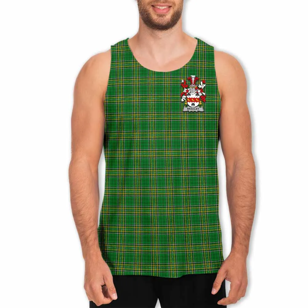 Bradley Irish Clan Tartan Men's Tank Top with Coat of Arms