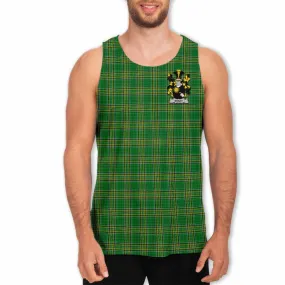 Brady Irish Clan Tartan Men's Tank Top with Coat of Arms