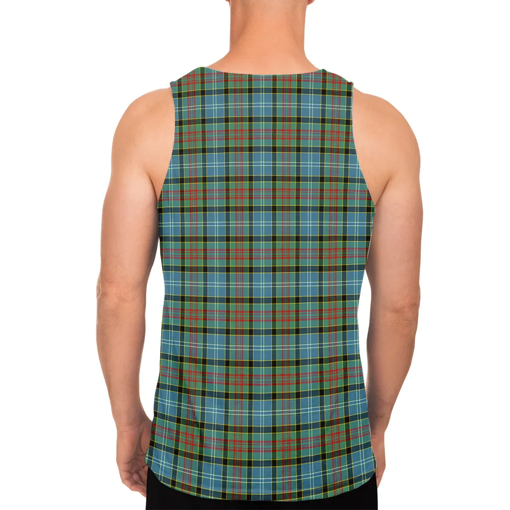 Brisbane Tartan Mens Tank Top with Family Crest