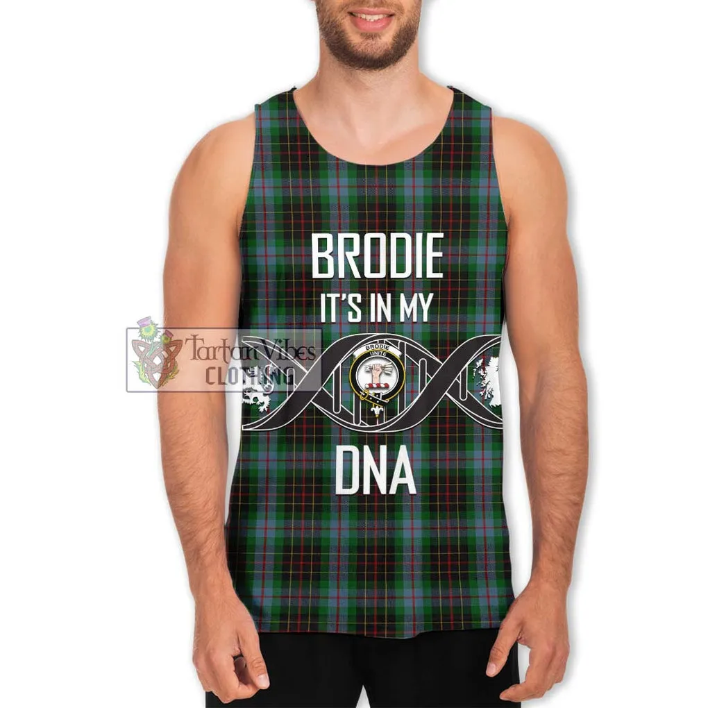 Brodie Hunting Tartan Men's Tank Top with Family Crest DNA In Me Style