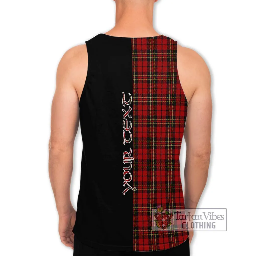 Brodie Tartan Men's Tank Top with Family Crest and Half Of Me Style