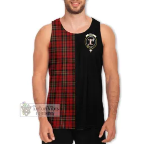 Brodie Tartan Men's Tank Top with Family Crest and Half Of Me Style