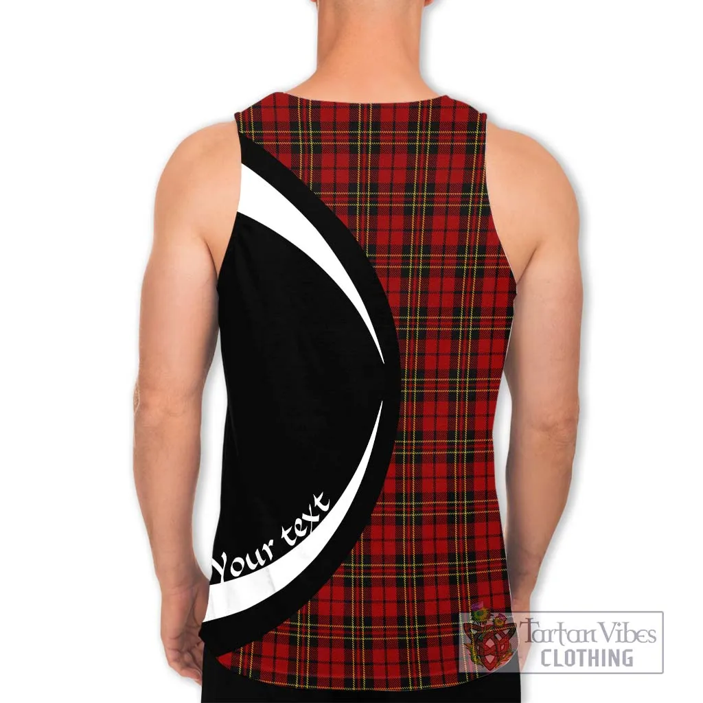 Brodie Tartan Men's Tank Top with Family Crest Circle Style