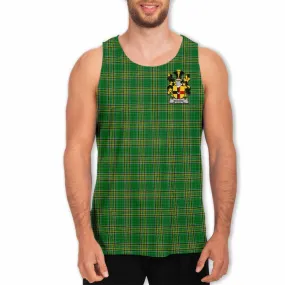 Brooke Irish Clan Tartan Men's Tank Top with Coat of Arms