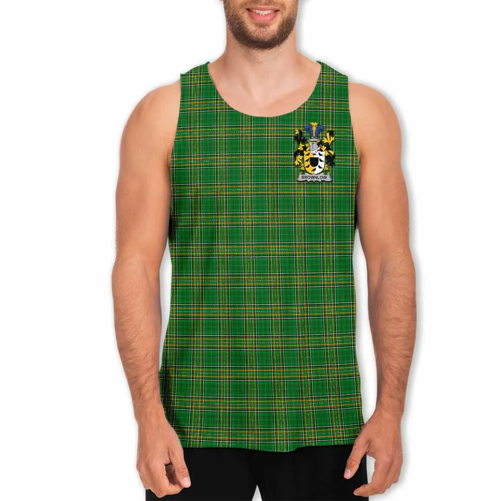 Brownlow Irish Clan Tartan Men's Tank Top with Coat of Arms