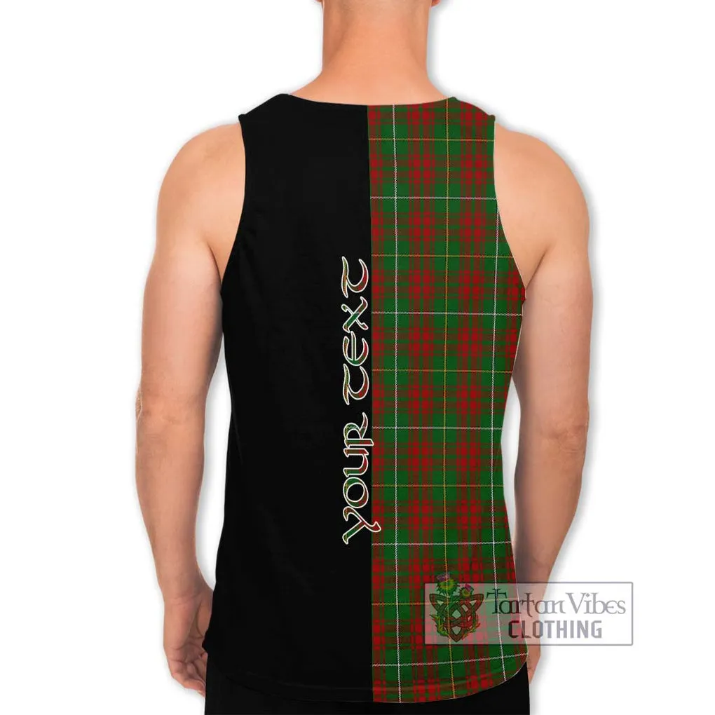 Bruce Hunting Tartan Men's Tank Top with Family Crest and Half Of Me Style