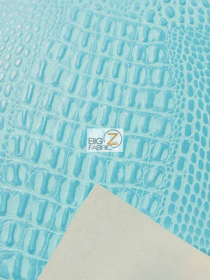 Bubble Gum Crocodile Marine Vinyl Fabric / Sold By The Yard