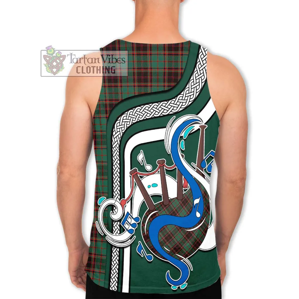 Buchan Ancient Tartan Men's Tank Top with Epic Bagpipe Style