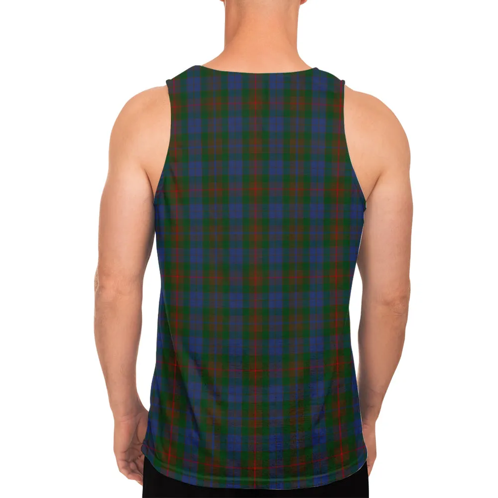 Buchanan Hunting Tartan Mens Tank Top with Family Crest