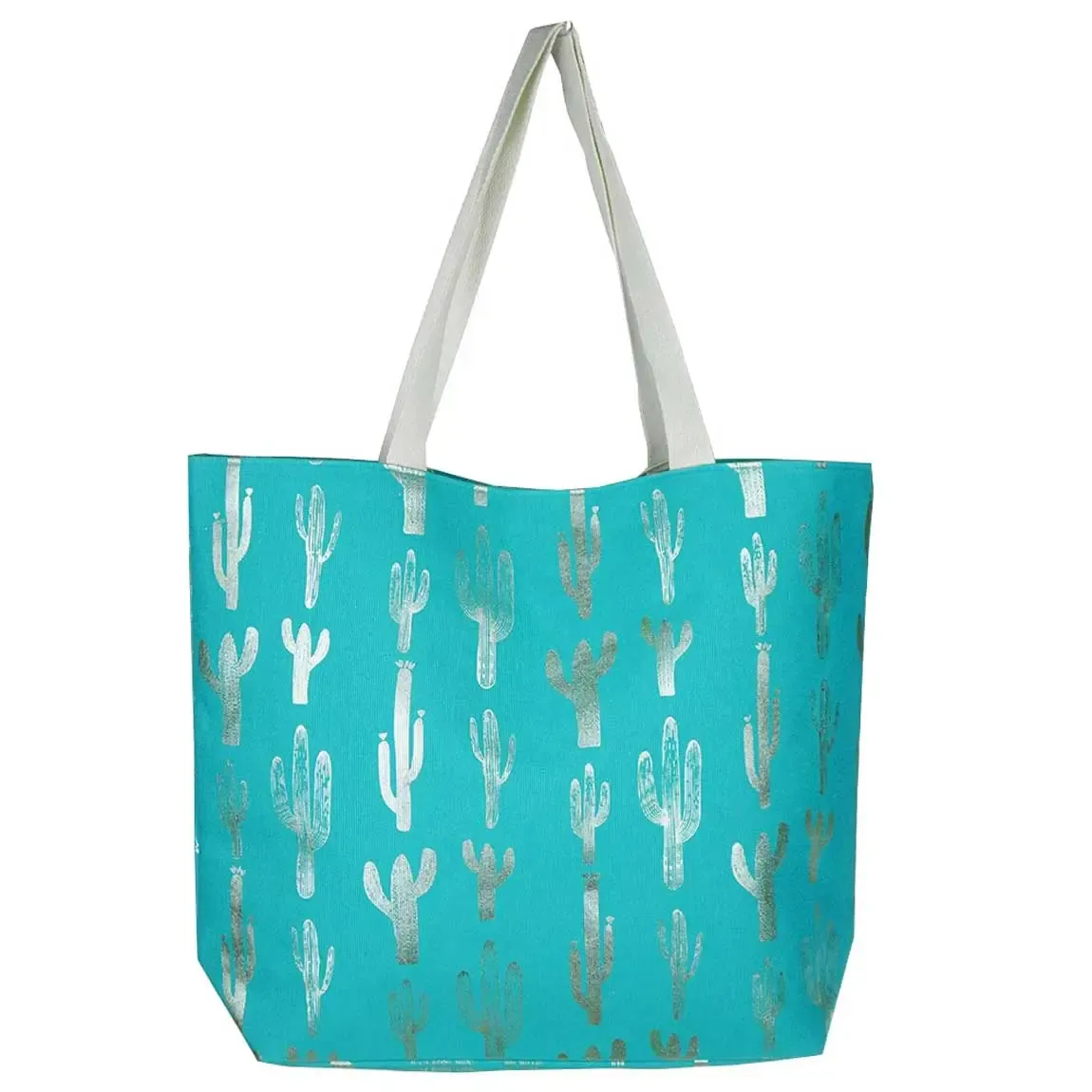 Cactus Foil Beach Bag