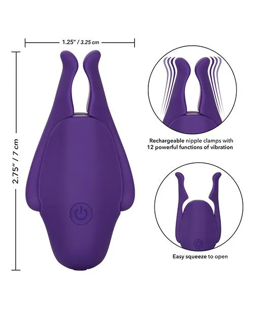 CalExotics Rechargeable Nipplettes Vibrating Nipple Clamps