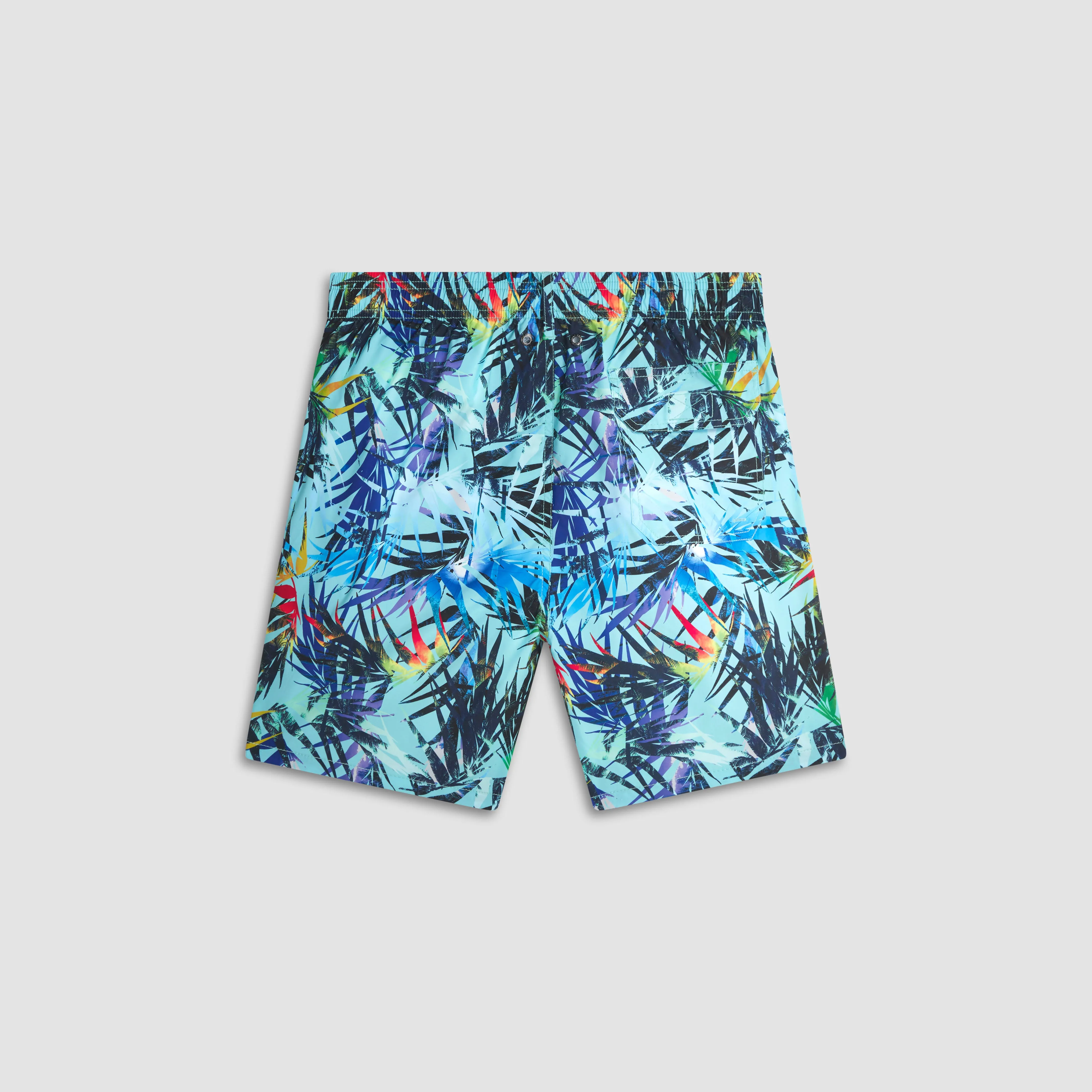 Cosmo Leaf Print Swim Trunks