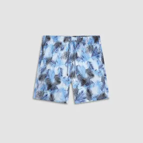 Cosmo Leaf Print Swim Trunks